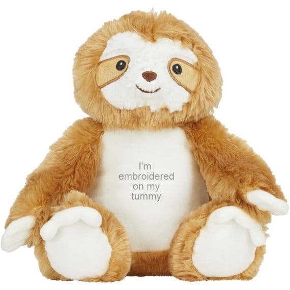 Personalised Sloth Bear - Sloth Teddy Soft Toy | Personalised Bears