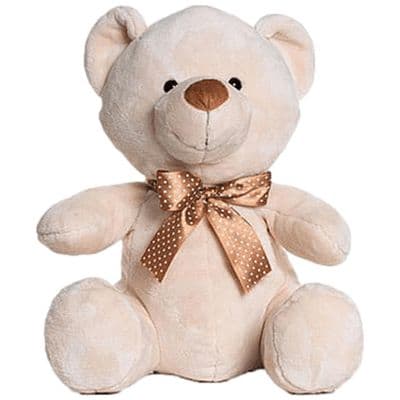 Personalised Teddy Bear - Cream Velvet - Large
