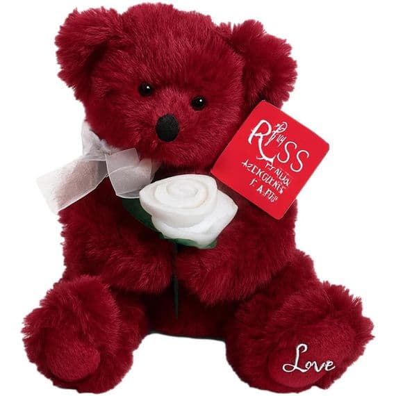 Personalised Merlot Teddy Bear - Custom Valentine Plush Toy | Personalisedbears