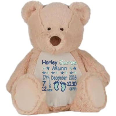 Personalised Teddy - Birth Details