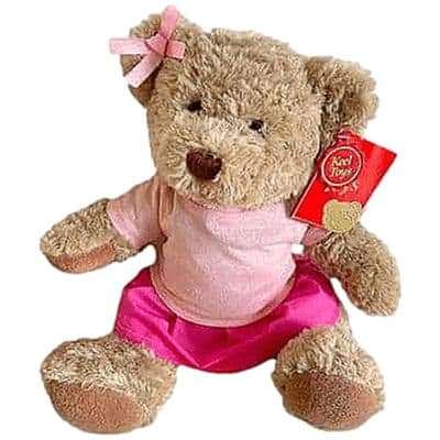 Personalised  Traditional Teddy Bear Birthday, Christening, Flower Girl Gift
