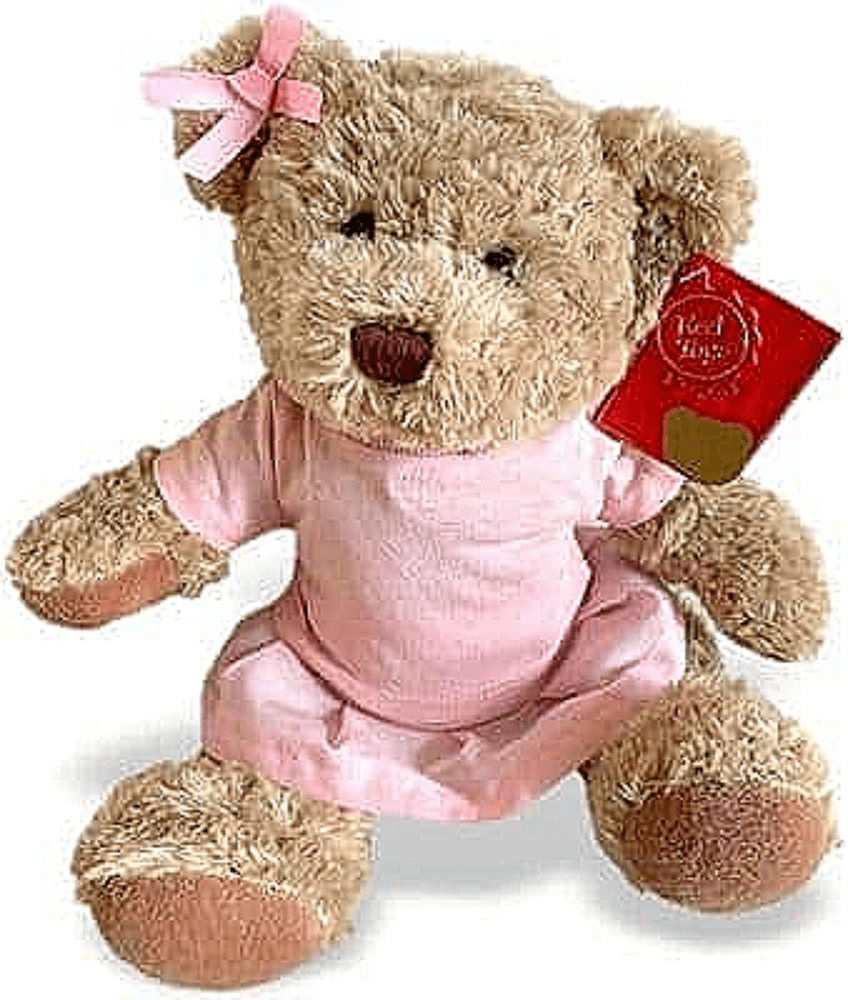 Personalised flower top girl teddy