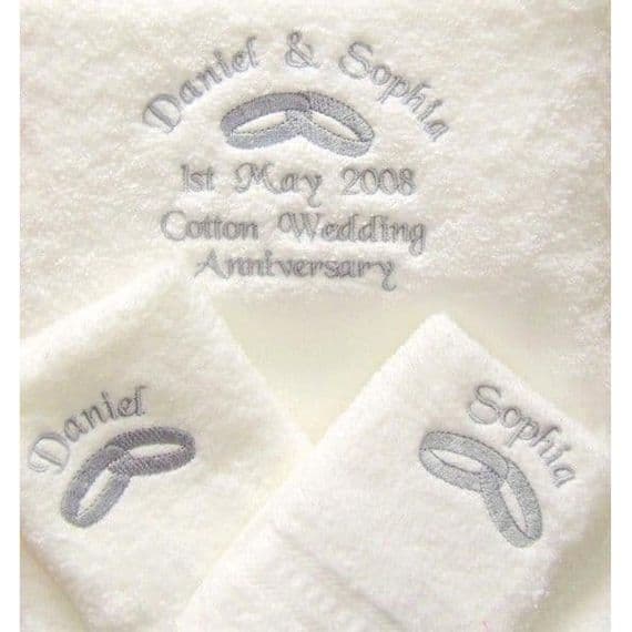 Personalised Wedding Towel Set