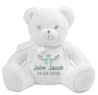 Personalised White Memory Teddy