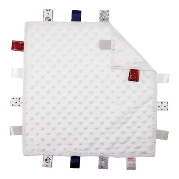 Personalised White Taggy Blanket - White Taggie | Personalised Bears