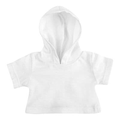 Personalised White Teddy Teddy Bear Clothes Hooded Top