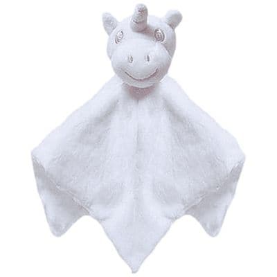 Personalised White Unicorn Comfort Blanket