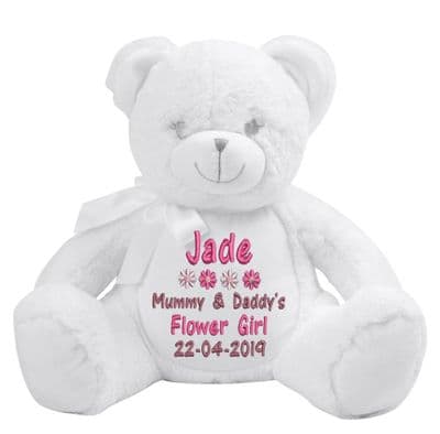 Personalised White Wedding Bear