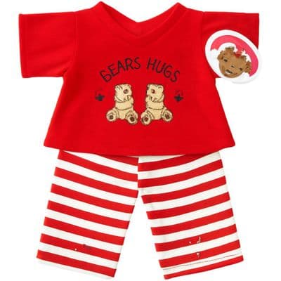 Teddy Bear Clothes Red Bear Hugs Top & Leggings