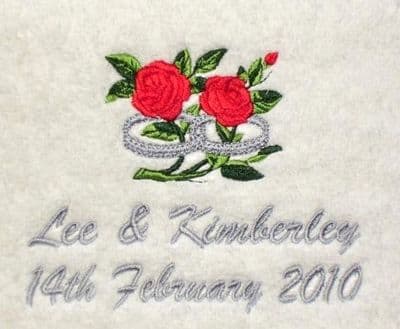 Wedding Towel Set 2 x Bath Towels