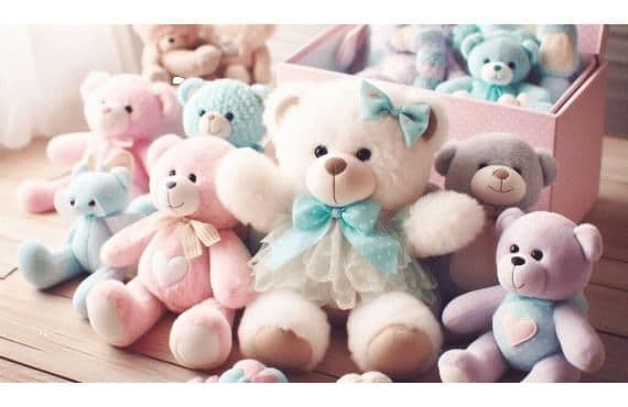 Personalised nursery teddy bears with custom embroidered names – soft toy gifts