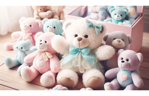 Personalised Teddy Bears for New Baby Soft personalised nursery teddy bears with embroidered names, perfect for babies and newborn gifts