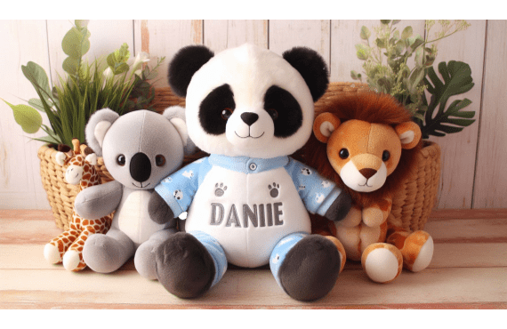 Personalised Stuffed Animals Personalised stuffed animals with custom names and embroidered messages.