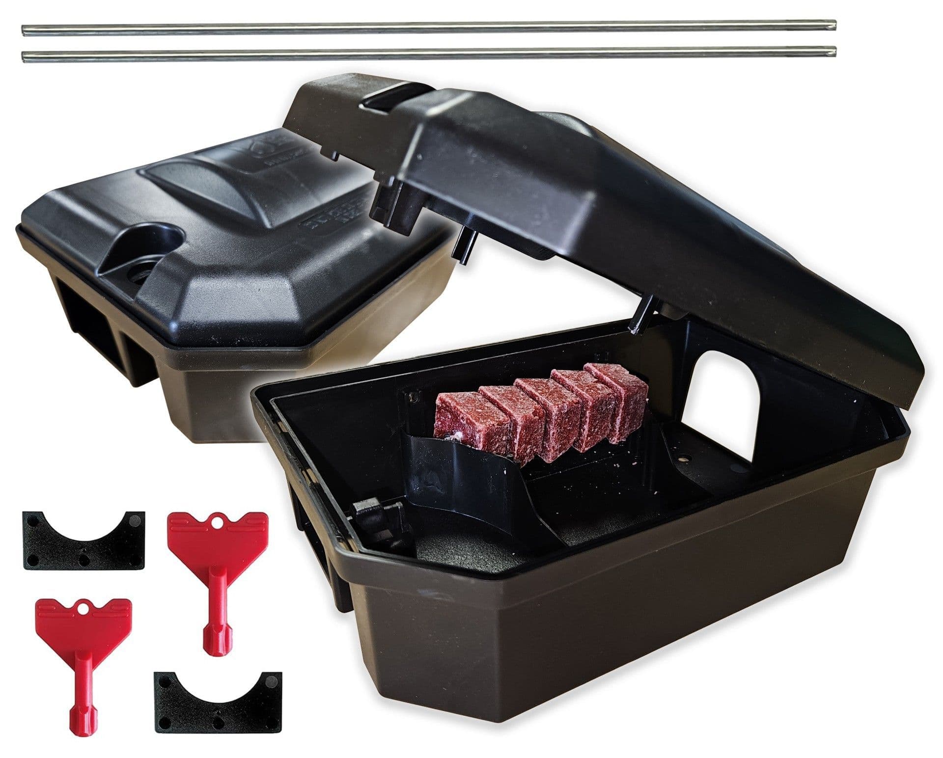 Pest Expert Pre-Baited Rat Stations Twinpack