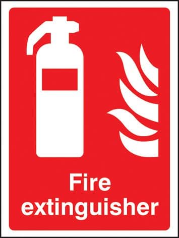 11013H Fire extinguisher Rigid Plastic 300x250mm Safety Sign