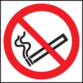 13017N No smoking symbol Rigid Plastic (400x400mm) Safety Sign