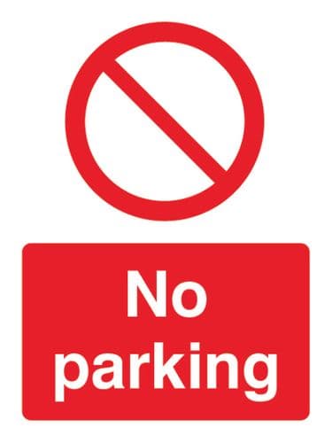 13218K No parking Rigid Plastic (400x300mm) Safety Sign