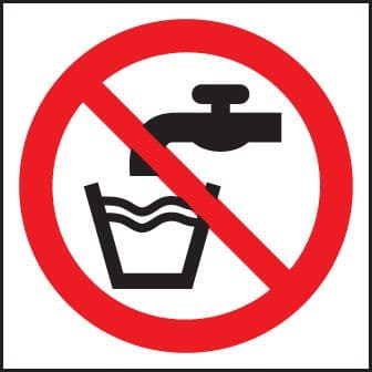 13604F Not drinking water (symbol) Rigid Plastic (200x200mm) Safety Sign
