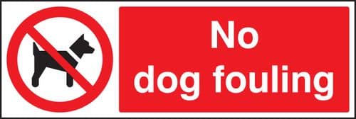 13636G No dog fouling Rigid Plastic (300x100mm) Safety Sign