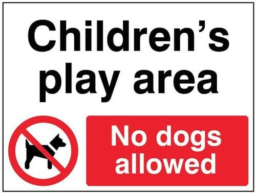 15467K Childrens play area No dogs allowed Safety Sign