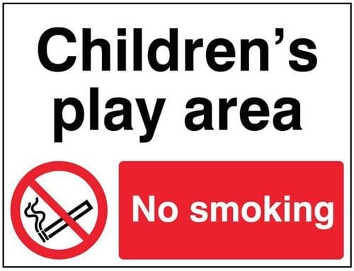 15468E Childrens play area No smoking Safety Sign