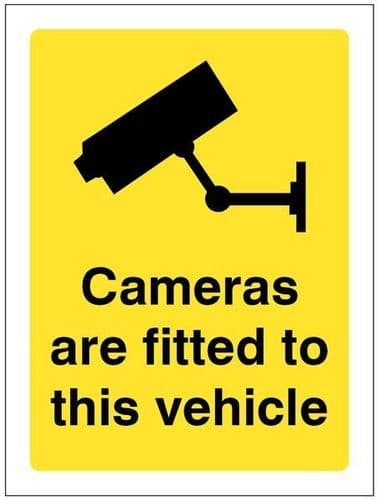 21806E Cameras are fitted to this vehicle Safety Sign
