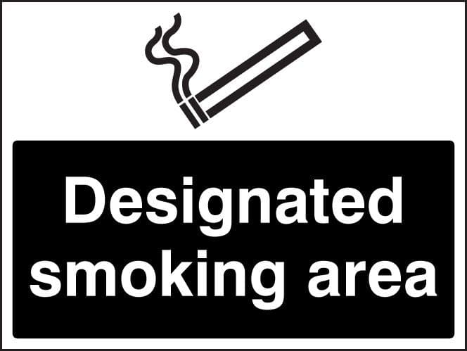 V Safety Designated Smoking Area Arrow Right – Paesaggio