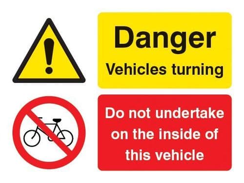 24046E Do not undertake on the inside of this vehicle... -  Self Adhesive Vinyl (200x150mm)
