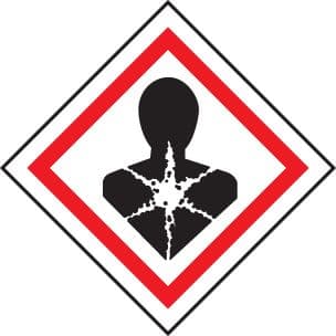 24546U Health Hazard GHS label Self Adhesive Vinyl (100x100mm) Safety Sign