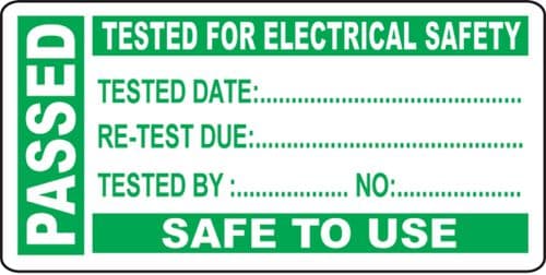 54045 250 PAT Test Write On Labels - Passed 50x25mm  (50x25mm) Safety Sign