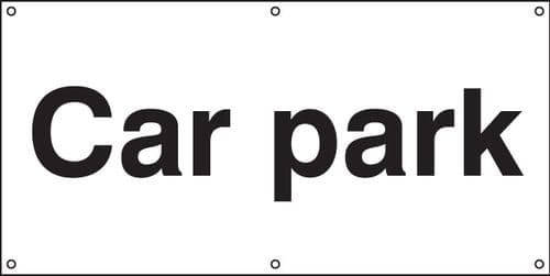 55093 Car park banner c/w eyelets (1270x610mm) Safety Sign