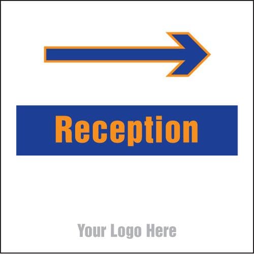 55707 Reception, arrow right site saver sign 400x400mm (400x400mm) Safety Sign