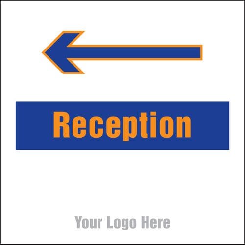 55708 Reception, arrow left site saver sign 400x400mm (400x400mm) Safety Sign
