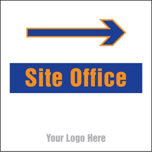 55731 Site office, arrow right site saver sign 400x400mm  (400x400mm) Safety Sign