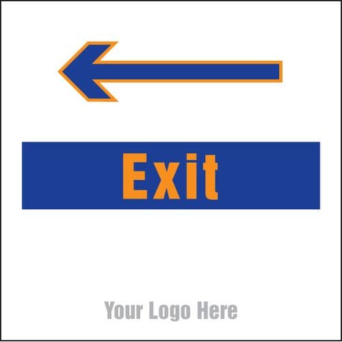 55738 Exit, arrow left site saver sign 400x400mm (400x400mm) Safety Sign