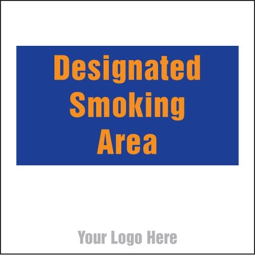 55741 Designated smoking area, site saver sign 400x400mm  (400x400mm) Safety Sign