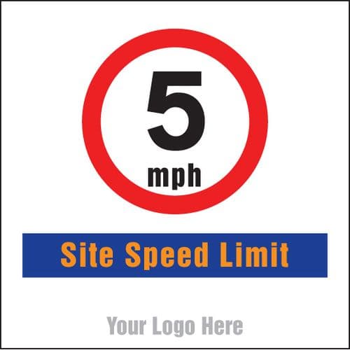 55742 5mph Site speed limit, site saver sign 400x400mm  (400x400mm) Safety Sign