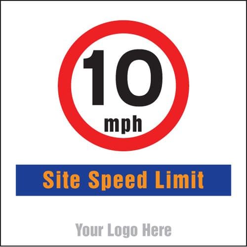 55743 10mph Site speed limit, site saver sign 400x400mm (400x400mm) Safety Sign