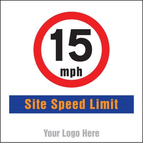 55744 15mph Site speed limit, site saver sign 400x400mm  (400x400mm) Safety Sign