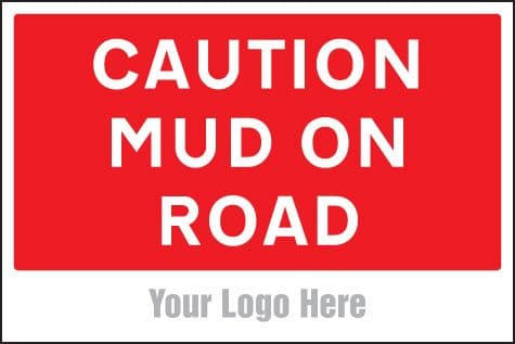 55748 Caution mud on road, site saver sign 600x400mm  (600x400mm) Safety Sign