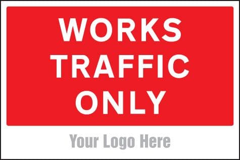 55753 Works traffic only, site saver sign 600x400mm  (600x400mm) Safety Sign