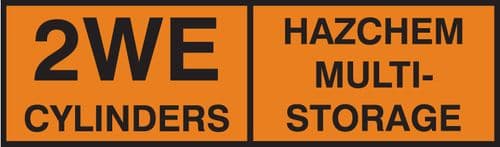 56267 2WE multi cylinder storage placard alu (850x250mm) Safety Sign
