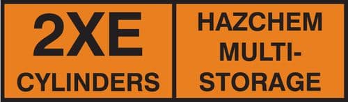 56269 2XE multi cylinder storage placard alu  (850x250mm) Safety Sign