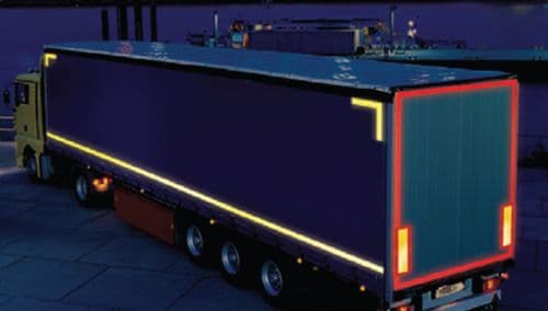 56334 Red lorry marking contour tape 55mmx12.5m (rigid vehicle)  (55mm x 12.5M) Safety Sign