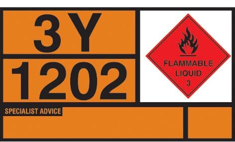 56361 Hazchem placard - diesel/gas oil s/a  (700x400mm) Safety Sign