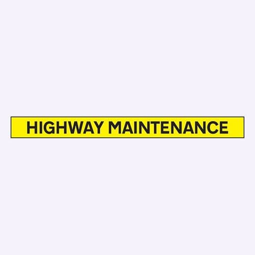 56499 Highway maintenance - 1300x100mm reflective SAV (1300x100mm) Safety Sign