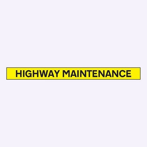 56520 Highway maintenance - 1300x100mm reflective magnetic (1300x100mm) Safety Sign