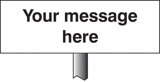 56543 Verge sign - Your message here 450x150mm Safety Sign