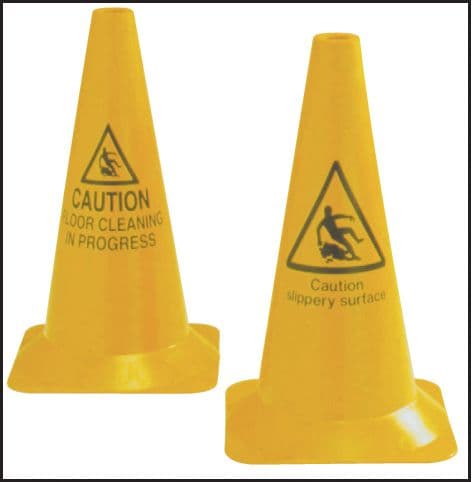 57981 Floor cleaning hazard cone round 500mm  (500mm) Safety Sign