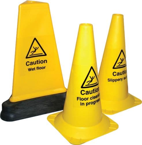 57995 Your message hazard cone round 500mm  (500mm) Safety Sign